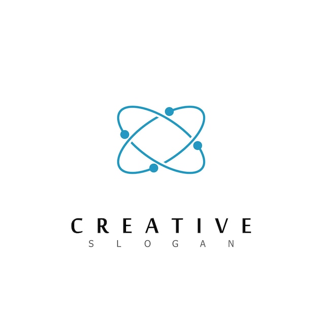 Galaxia creativa y abstracta para el sistema solar y el diseño del logotipo del universo vectorial editable