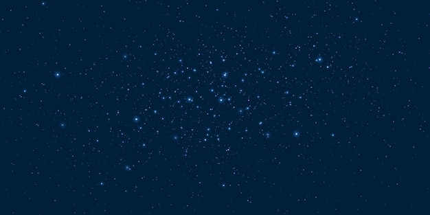 Galaxia mágica con estrellas y planetas Fondo espacial con polvo de estrellas realista