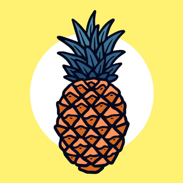 Vector galería de imágenes de piña dulce