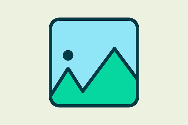 Gallery icon icon related to UI elements suitable for web site app user interfaceselement printable etc flat line icon style simple vector design editable