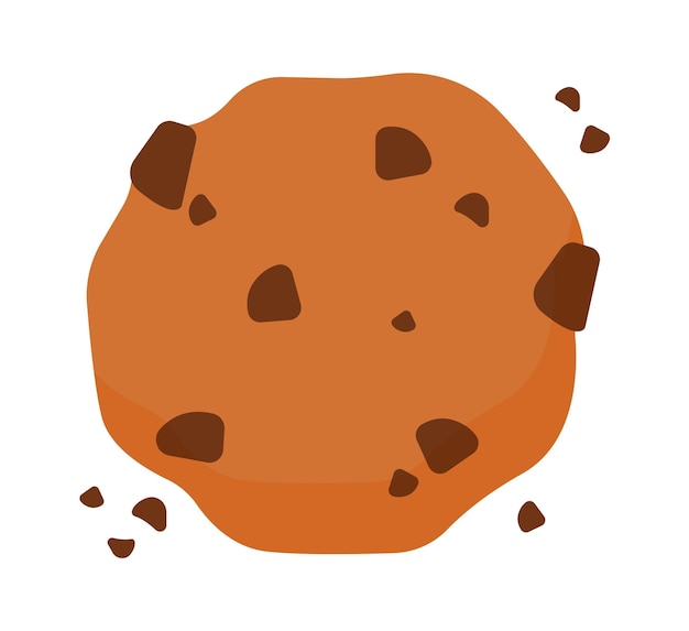 Galleta de chocolate Icono de comida dulce Ilustración vectorial