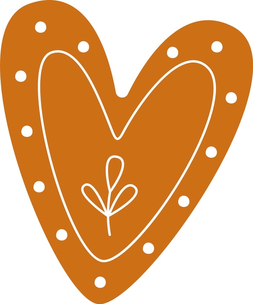 Galleta de corazón de pan de jengibre