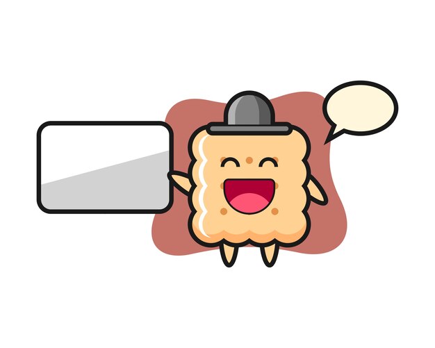 Galleta de dibujos animados en diseño plano