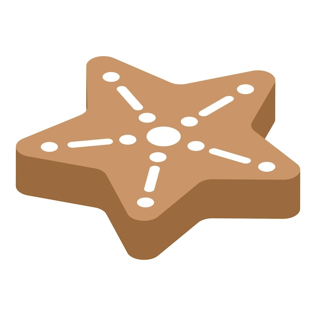 La galleta de la estrella de Navidad está helada para las fiestas.