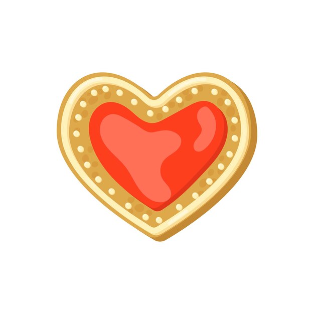 Galleta de Navidad Corazón Estilo de dibujos animados