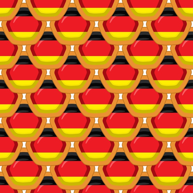 Galleta de patrón con país de bandera Alemania en galleta sabrosa