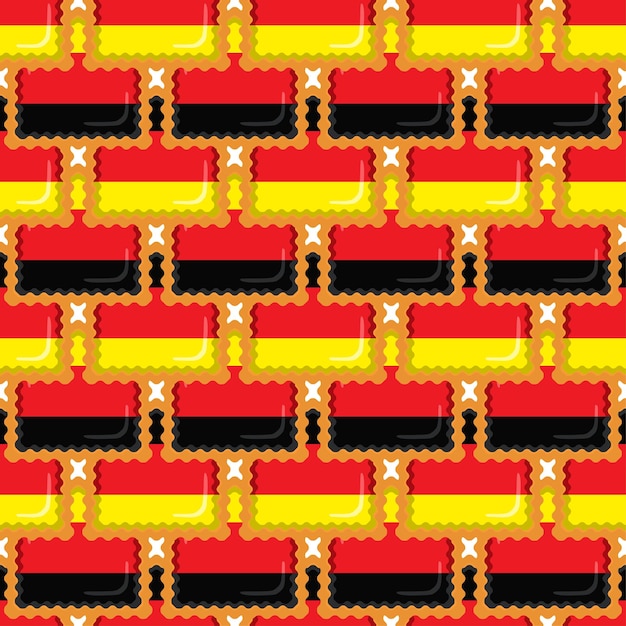 Galleta con patrón con el país de la bandera Alemania en una sabrosa galleta