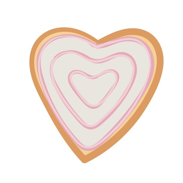 Galletas para el Día de San Valentín Objetos decorativos para el Día de la Madre Día de San Valentín Día de la Mujer y San Valentín Ilustración de vector de estilo de dibujos animados