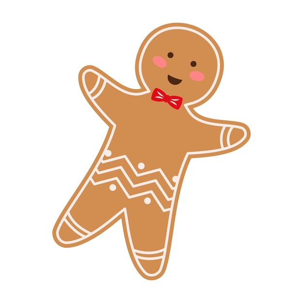 Galletas de pan de jengibre de Navidad para celebrar la Navidad Dulces caseros de invierno en formas festivas sobre un fondo blanco