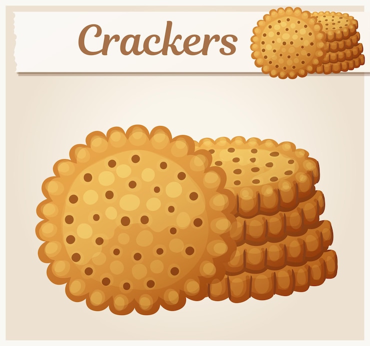 Vector galletas saladas redondas