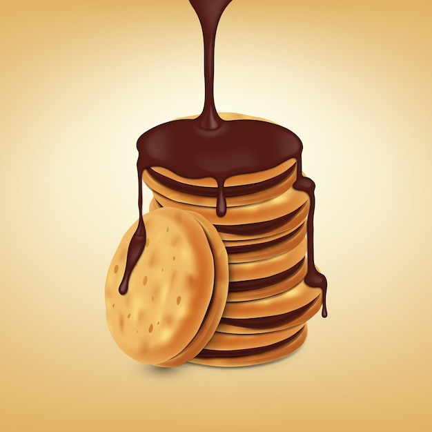 Galletas de sándwich con relleno de chocolate