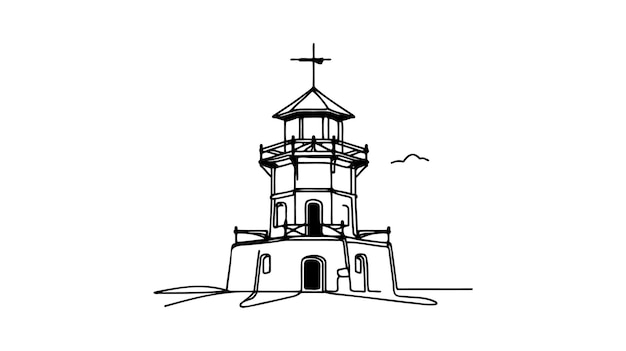 Gallina en línea continua estilo de dibujo Pollo minimalista diseño lineal negro aislado sobre fondo blanco