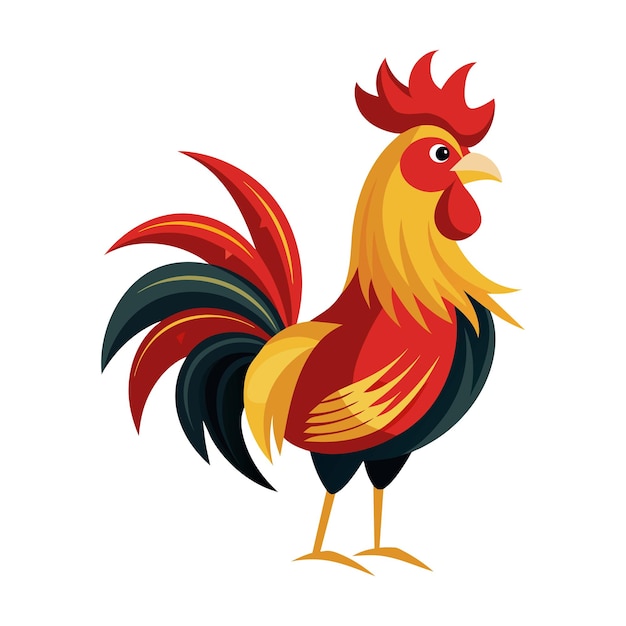 gallo de caza aislado sobre fondo blanco