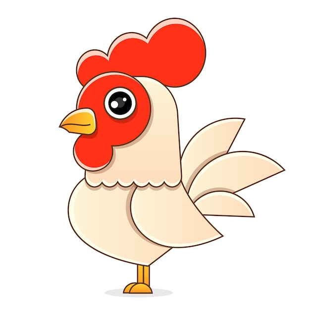 Gallo portugués de Barcelos. Símbolo de Portugal. Vector ilustración plana.
