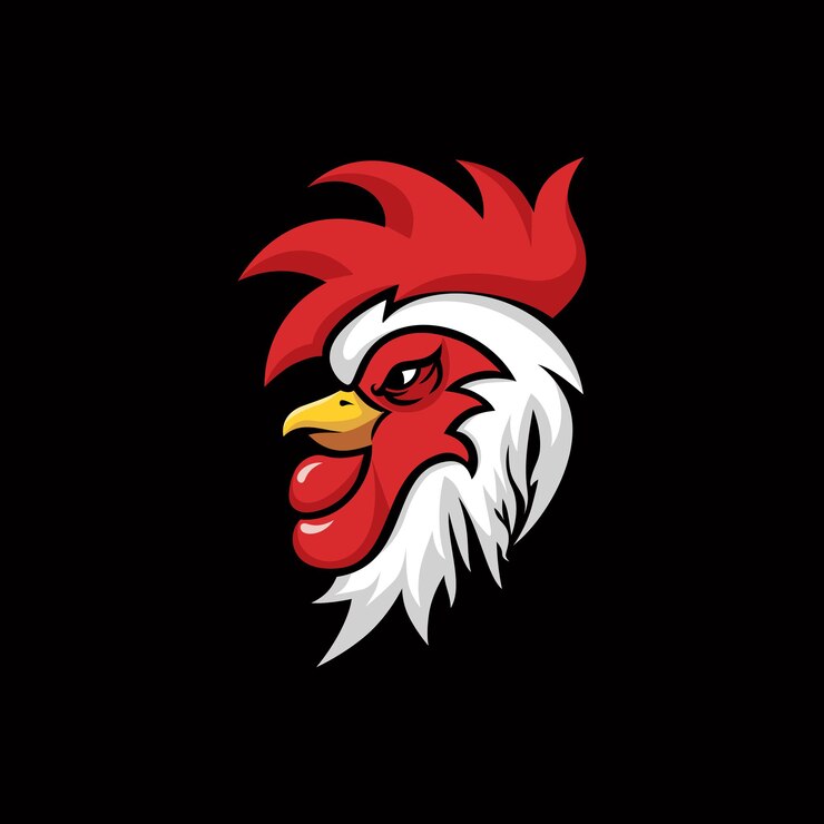 gallos cabeza ilustración diseños de logotipos moderno
