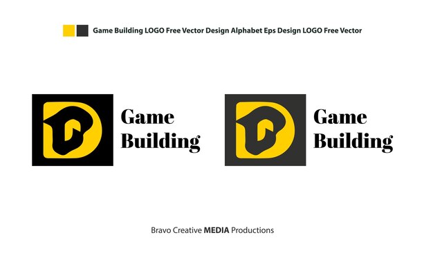 Game building logo vector libre diseño alfabeto eps design logo vector libre