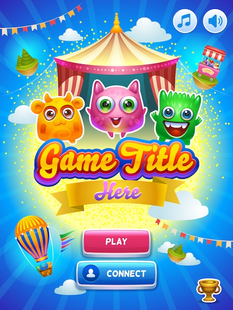 Game UI. Pantalla principal.