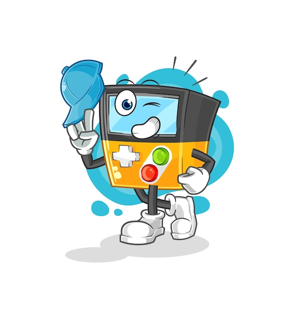 Gameboy joven personaje de dibujos animados