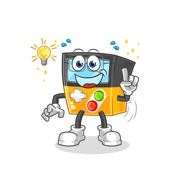 Gameboy tiene una idea vector de mascota de dibujos animados
