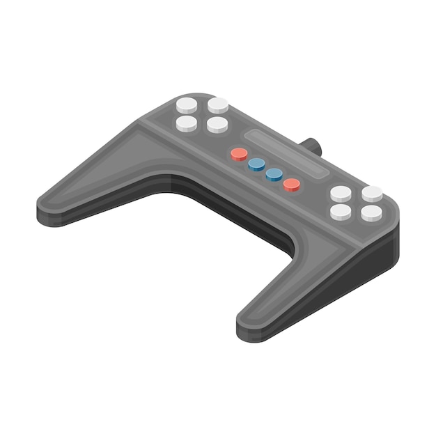 Gamepad o joystick como tecnología de comunicación de red inalámbrica Ilustración vectorial isométrica
