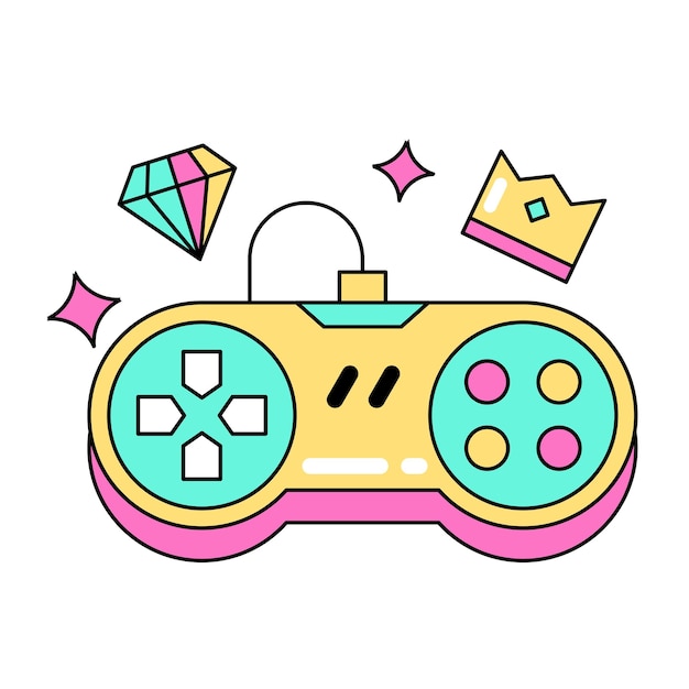 el gamepad Retro Sticker
