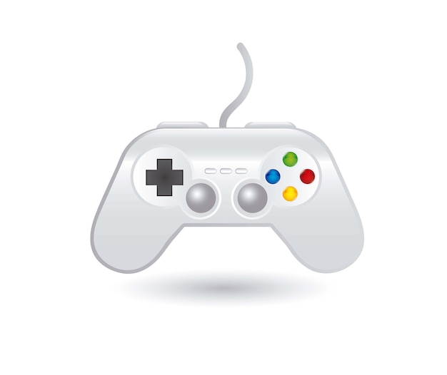 Gamepad sobre fondo blanco ilustración vectorial