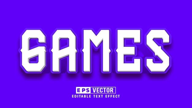 Gamer 3d Texto editable Efecto Vector Objeto inteligente