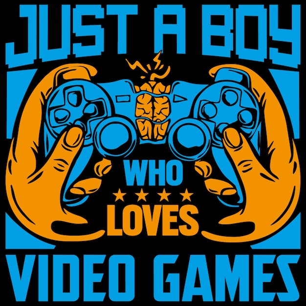 Gamer typography t-shirt design con gráfico vectorial editable.