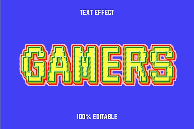 GAMERS de efectos de texto editables