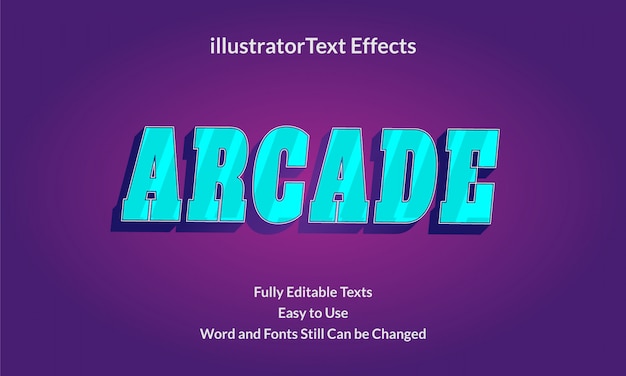 Gaming arcade efectos de texto editables