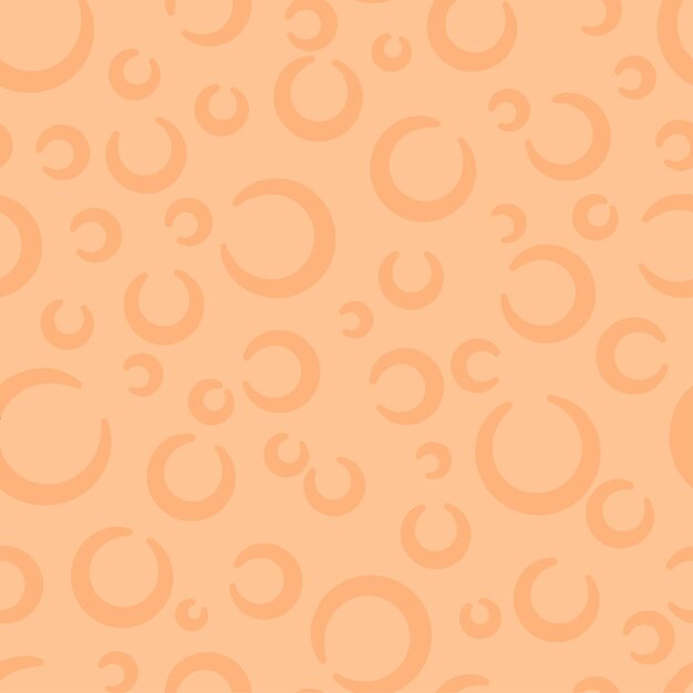 Gamuza naranja enso círculos simple patrón sin costuras vector doodle patrón interminable para envoltura textil plantilla de papel digital
