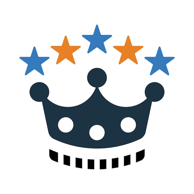 ganador de la corona el icono de la corona del rey de la corona