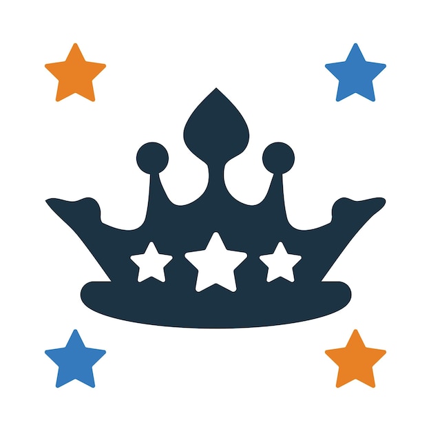 ganador de la corona el icono de la corona del rey de la corona
