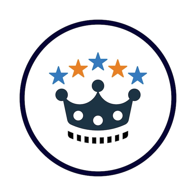 ganador de la corona el icono de la corona del rey de la corona