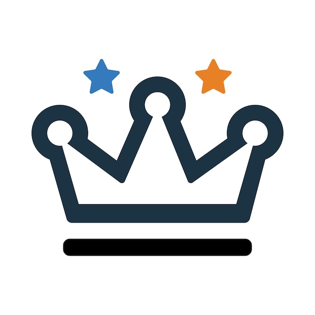ganador de la corona el icono de la corona del rey de la corona