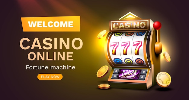 Ganador de máquinas tragamonedas de casino, fortuna de la suerte, 777 pancartas ganadoras. ilustración vectorial