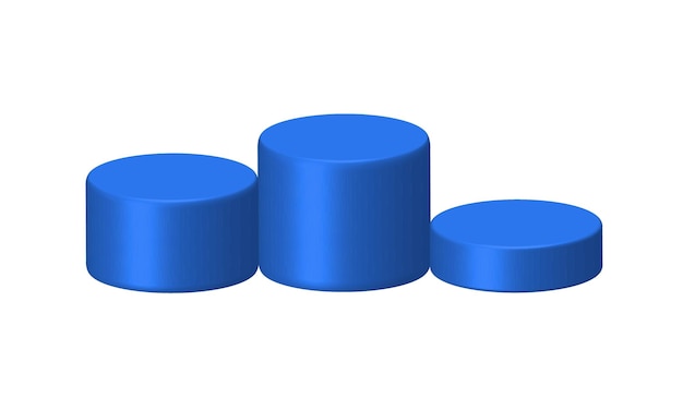 El ganador del pedestal del podio Vector