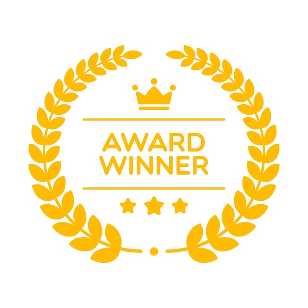 Ganador del premio etiqueta de la corona de laurel