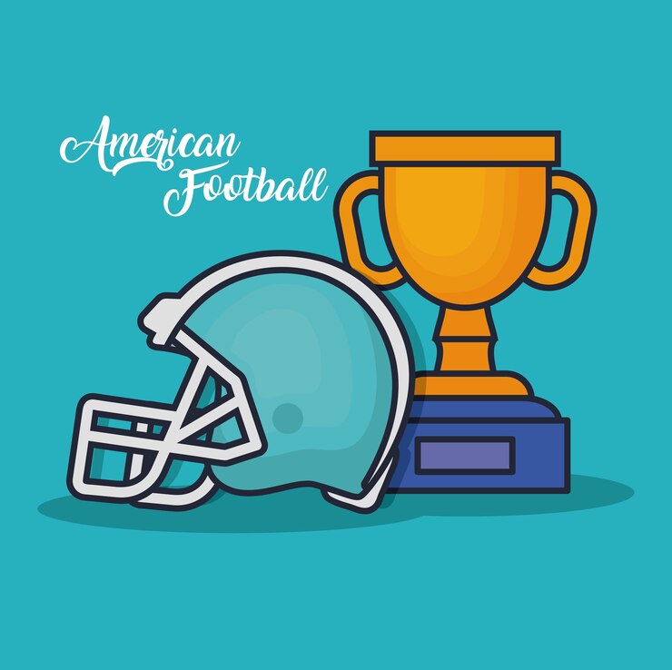 Vector ganador del trofeo de fútbol americano