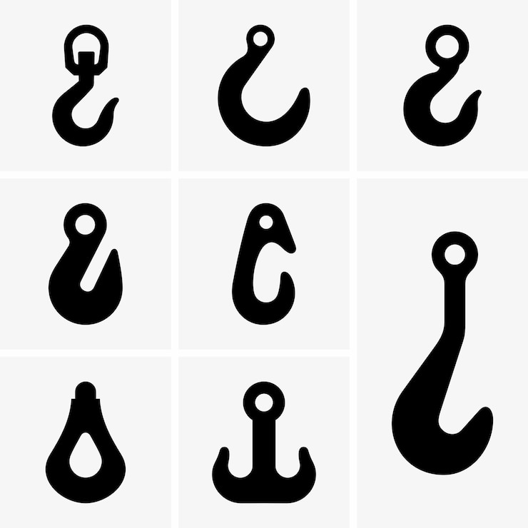 Vector ganchos de elevación