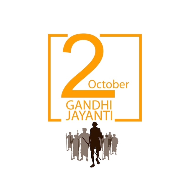 Gandhi Jayanti - 2 de octubre con ilustración de vector de diseño creativo