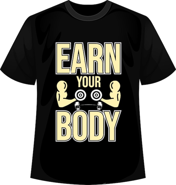Gane su diseño de camiseta de fitness vectorial