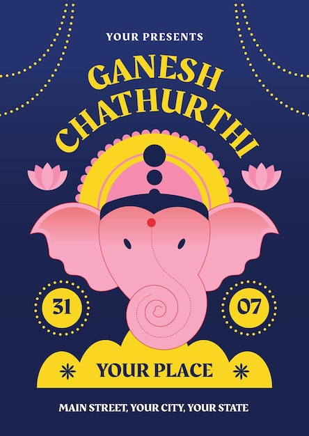 Ganesh Chathurthi Flyer (en inglés)