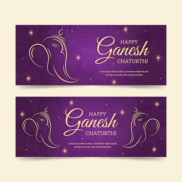 Ganesh chaturthi banners