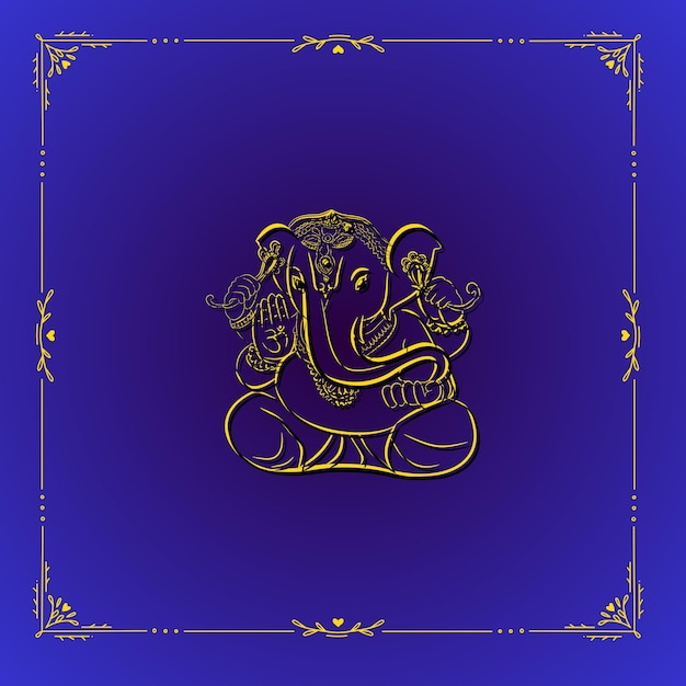 Ganesh ji festival indio diwali celebración y decoración vector de fondo