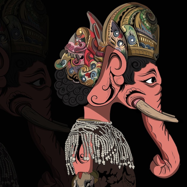 Vector ganesha wayang golek purna (ganesha wayang golek purna) es el nombre de la ciudad de ganesha.