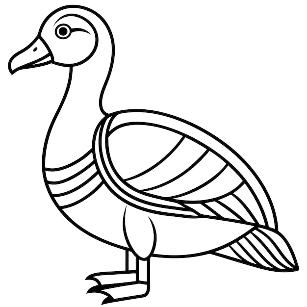 El ganso egipcio se sienta icono vector Pato Editable Vector de trazo Línea Icon Goose Editable Véctor de trazo
