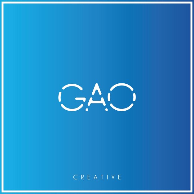GAO Premium Vector último diseño de logotipo diseño creativo logotipo vector ilustración monograma logotipo mínimo