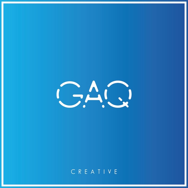 GAQ Premium Vector último diseño de logotipo diseño creativo logotipo vector ilustración monograma logotipo mínimo