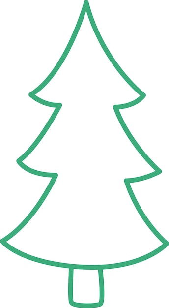 Vector garabato del árbol de navidad